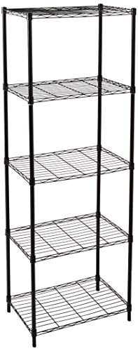Home Basics Wire Shelving Storage Unit (5 Tier, Black) #TOP23