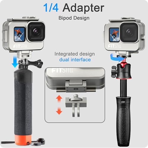 image for FitStill 263FT/80M Underwater Waterproof Diving Housing for Go Pro Her