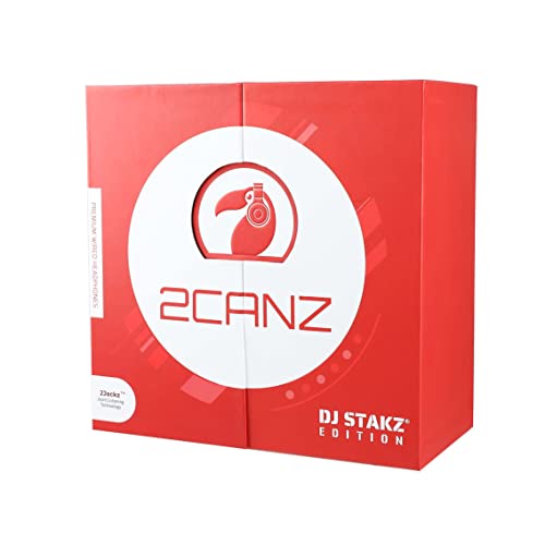 2Canz Red Dj Stakz Edition Over-Ear Professional Wired Dj Headphones - Enhanced 50Mm Neodymium Drivers, Closed Back, Plush Comfrasoft Ear Cushions, 8-Way Adjustable Earpads, And Foldable #TOP4