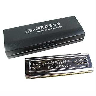 Professional Swan 24 Holes Key of C&G Double-side Tremolo Harmonica Mouth Organ Woodwind Instruments – Image 4