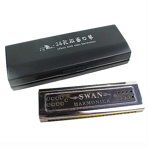 Professional Swan 24 Holes Key of C&G Double-side Tremolo Harmonica Mouth Organ Woodwind Instruments - Les Beatles, Paul McCartney, John Lennon, RIngo Starr, George Harrison Professional Swan 24 Holes Key of C&G Double-side Tremolo Harmonica Mouth Organ Woodwind Instruments – Image 5