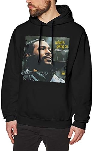 LilianR Marvin Gaye What's Going On Mens Hoodies Hooded Sweatshirt XL Black