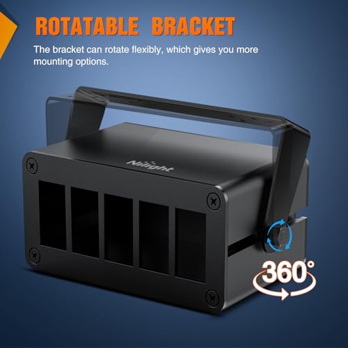 Image of Nilight 5 Gang Rocker Switch Box Detachable Housing 5 Holes Aluminum Panel