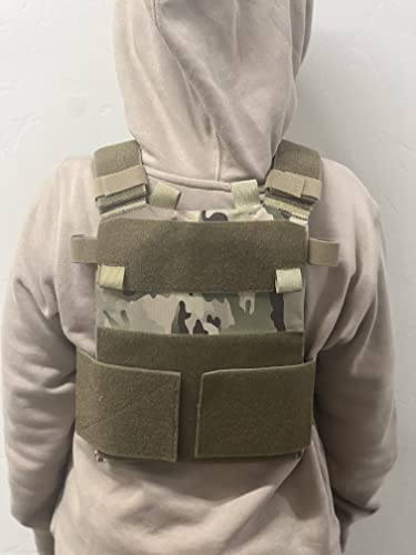 Crusader 2.0 Junior 8X10 Tactical Minimilist Airsoft Vest, Placard Buckles Mil Spec Multicam Cp #TOP3