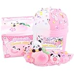 Peach Cloud Slime Kit, with Fun Pink Panda Slime Add Ins, Soft Non-Sticky, Scented Slime Kit for Kids, Birthday Gifts for Boys & Girls, Classroom Rewards, DIY Stress Relief Toy