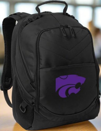 Image of Broad Bay Kansas State Backpack | Official K-State Wildcats Logo, Padded Laptop Computer Section, Premium 600 Denier Nylon Fabric,