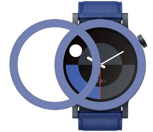 GIOPUEY Acero Inoxidable Anillo para CMF Watch Pro 2, Bezel Styling Ring Adhesive Cover Protector Anti arañazos y colisiones - F-Blue