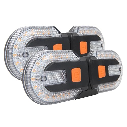 2 Stück Blinker E Scooter,Wasserdichte Motorrad Blinker,Fahrrad Blinker mit Fernbedienung,Wiederaufladbar Doppelte LED Geteilte Rückleuchten,5 Modi für Rennräder,Mountainbikes,Scooter,Motorräder
