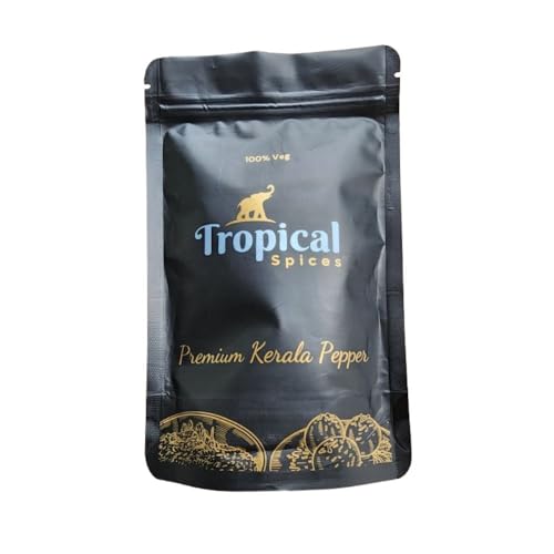 Image of Tropical Spices Kerala Whole Black Pepper Sabut Kali Mirch Marich Indian Kitchen Masala 600 g (6 pack of 100 g)