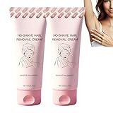 Enthaarungscreme Ohne Rasur – Schnelle Und Sanfte Haarentfernung Für Empfindliche Haut, Hinterlässt Weiche Und Geschützte Haut Nach Der Haarentfernung, Achseln, Beine Und Intimbereich (2pcs)