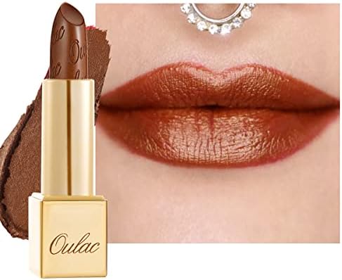 OULAC Purple Metallic Glitter Lipstick, Violet Shine High Impact Lipcolor,Mauve Long Lasting Lip Stick, Soft and Ultra Moisture,Vegan & Cruelty-Free, Full-Coverage Lip Color 4.3 g/0.15 Velocity(15)
