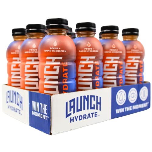 Launch Hydrate Sports Drink, Orange, 16 Fl Oz, Electrolytes, Vitamins And Minerals Packed, Perfect For Athletes, (Pack Of 12) #TOP2