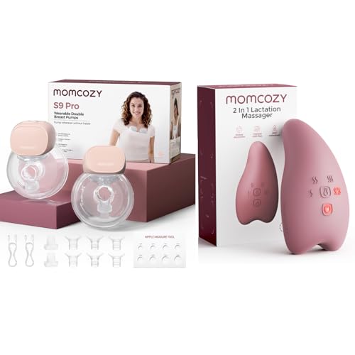 Momcozy S9 Pro tire-lait électrique portable et masseur d'allaitement chauffant A1Pro