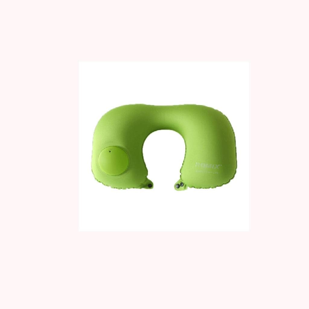 Inflatable Travel Neck Pillow U Shaped Pump with Earplugs Eye Mask Carrying Bag for with Airplane