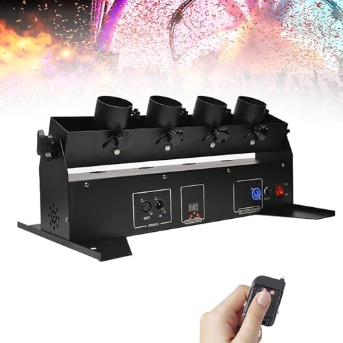 Máquina sopladora de confeti de metal, máquina lanzadora de confeti con cañón, DMX/control remoto for bodas, fiestas, discotecas, espectáculos, clubes, escenarios y fiestas.