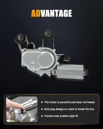 Image of ROADFAR Rear Windshield Wiper Motor Fit for Land Rover for LR2 2008-2012 | For Land Rover For LR2 2008-2012|Replace LR002243|LR033226|3 Pins
