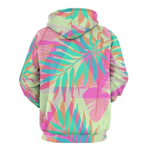 Sweats à Capuche Feuille Rose UMENG Pull Idéal pour le Week-end - 3