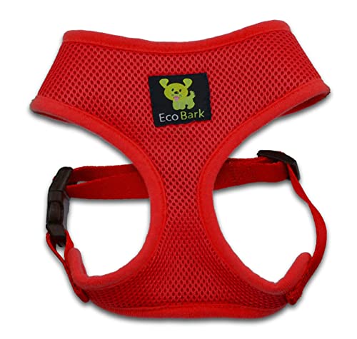 Image of Classic Dog Harness Innovative Mesh No Pull No Choke Design Soft Double Padded Breathable Vest for Eco-Friendly Easy Control Walking Quick Release for Puppies Toy Breeds & Extra-Small Dogs (XS, Red)
