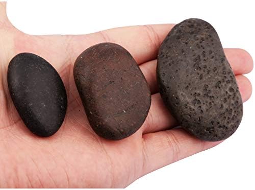 mookaitedecor Natural Black River Stones Painting Rock,Pebble Stone Tumblestones for Aquarium Garden Wedding Home Decoration,460 Gram