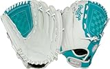 Rawlings | Shut Out Series Softball Glove | 11.5" | Right Hand Throw | White/Teal