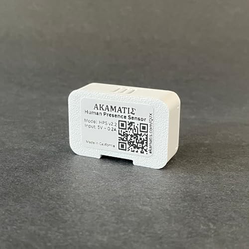 Image of AKAMATIS Human Presence Sensor v2.2 for Home Assistant, mmWave Radar Smart Motion Sensor, Adjustable Sensitivity, WiFi (Seeed C3, External Antenna + LD2410B) (White, 1 Pack (Sensor Only))