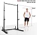 papababe Squat Rack with Pull Up Bar, Multi-Functional Power Rack with J-Hooks and Safety Arms, Workout Rack with Plate Stake and Barbell Storage for Home and Garage Gym