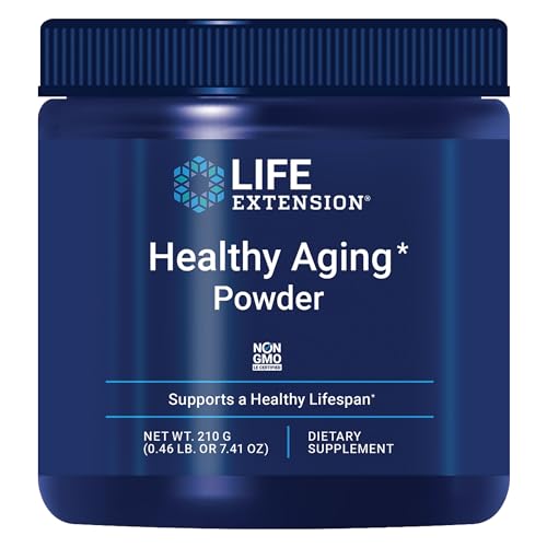 Life Extension Healthy Aging Powder Healthy Aging Supplement Heart Health Brain Health Exercise Performance Taurine Lithium spermidine Powder Blend Non-GMO Vegetarian 30 Servings