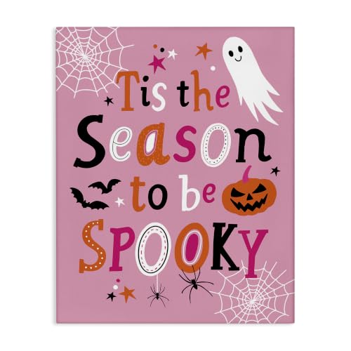Spooky Ghost Phrase Halloween, 16 x 20 Inch Canvas Wall Art