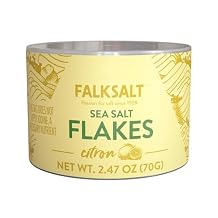 Falksalt - Citron Lemon Sea Salt Flakes, Handcrafted, Kosher, and All Natural Finishing Salt 2.47 oz