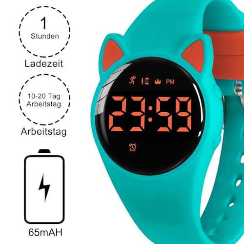 Image of Kids Watches for Girls Boys Digital Sport Watch with Step Counter Pedometer Vibration Alarm Clock, No App Waterproof Fitness Tracker Kids Watch Boys Girls Teens Students Ages 5-16