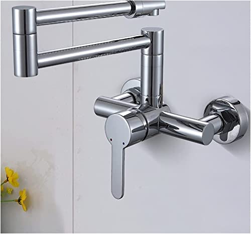 Robinet de cuisine mural haut de gamme avec bras pliable eau chaude froide - 7