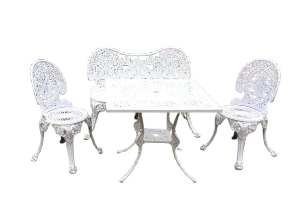 Art & Abode Regalia Cast Aluminum Furniture | Aluminum Patio Furniture | Bistro Chair & Round Coffee Table Set for Garden,... - Review, Price and Buying Guide