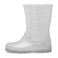 Shoe Zone - Girls Silver Glitter Welly - Size 10 Child UK - Multicolour