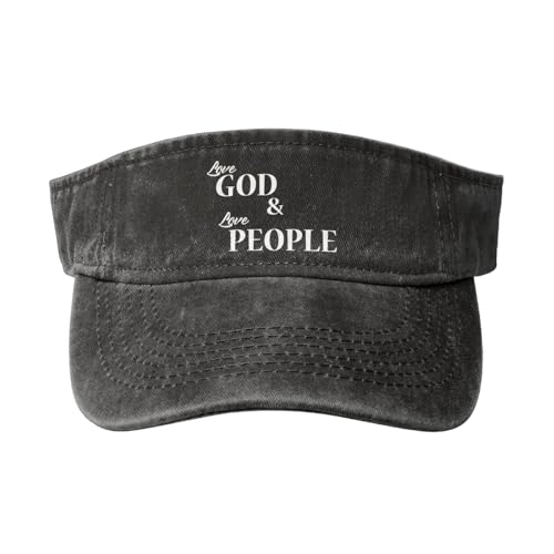 Love God Love People Hat Adjustable Funny Fashion for Men Women Black
