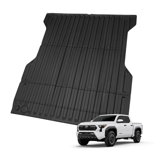 ALWBETHE All Weather Trunk Mat for Toyota 2024 2025 Tacoma 5FT Bed Custom Fit Anti-Slip Waterproof 3D TPE Cargo Liner for 2024 2025 Tacoma | 5FT Bed