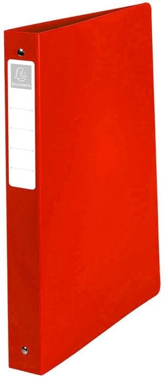 Exacompta 10 x Ringbuch Uni A4 Maxi PP 4 Ringe 30mm rot
