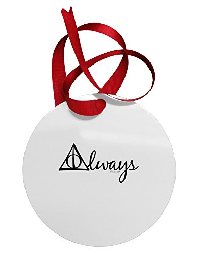 TooLoud Always Magic Symbol Cursive Circular Aluminim Christmas Ornament