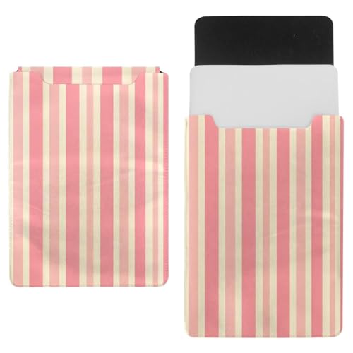 Funda para portátil de 35 x 25,9 cm de rayas rosadas contra arañazos domésticos