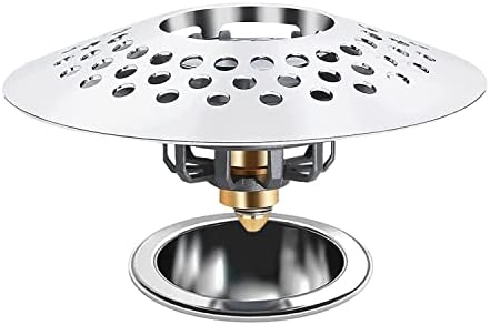 Bathtub Stopper Tub Drain with 2 in 1, Universal Bathtub Stopper with Shower Drain Hair Catcher, Premium Upgraded Brass Bathtub Drain Cover, Pop-Up Drain Filter for 1.6-2 Inch Drain Hole
