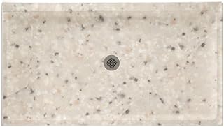 Swan SF03460MD.040 60-in L x 34-in W x 5.5-in H Solid Surface Shower Base, Bermuda Sand
