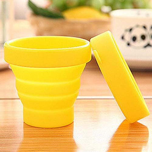 Copo dobrável retrátil de silicone com tampa telescópica bebida água copo dobrável copo de água para