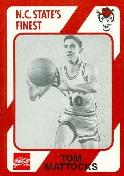 Autograph Warehouse Tom Mattocks Basketball Card (N.C. North Carolina State) 1989 Collegiate Collection No.143