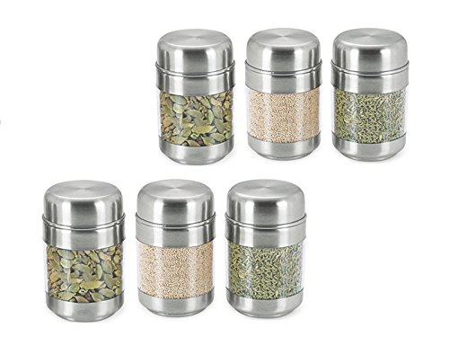 Sizzle Clear Containers 150 Ml Set of 3 Twist Canisters S6 Set of 2