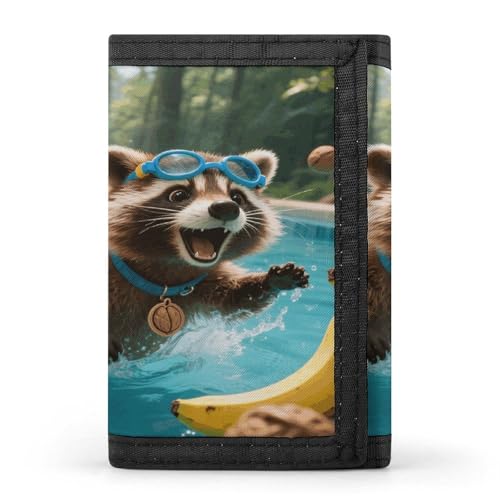 VstaDank Raccoon Pool Dash Wallet Wallets Credit Card