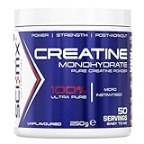 SCI-MX Creatine Monohydrate - 250g - Unflavoured - Suitable for Vegetarians + Vegans