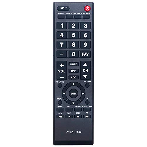 New CT-RC1US-18 Replacement Remote Control fit for Toshiba LED TV 43L420U 49L420U 32L220U19 32L310U20 32L310U18 55L510U18 32L310U18 49L510U18 55L510U18
