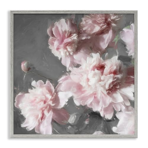 Pink Carnation Buds Floral, 12 x 12 Inch Framed Giclée Print