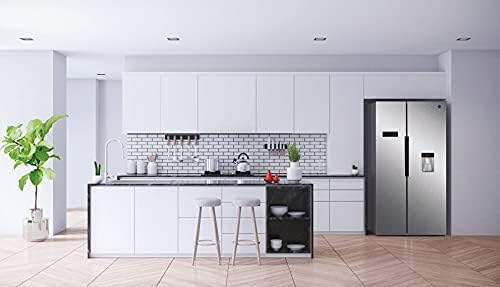 Hoover HHSBSO6174XWDK Freestanding American Fridge Freezer, Total No Frost, 521L Total Capacity, 90.2cm Wide, No Plumbing Water Dispenser, Stainless Steel