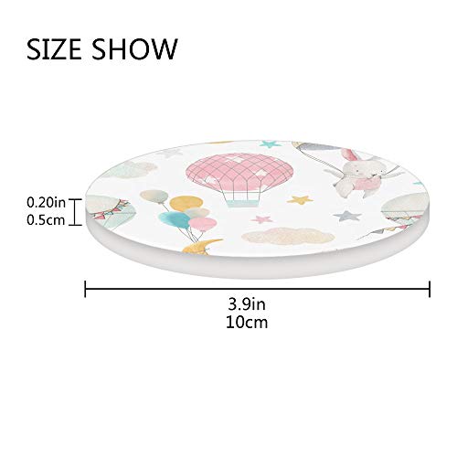 Dessous de verre céramique absorbant lièvre blanc table basse - 5