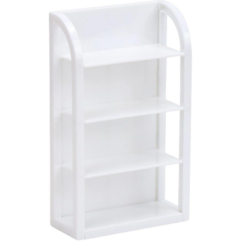 Uzztfa Miniature Dollhouse Bookshelf 1:12 Scale Miniature Display Shelf Bookcase Mini Storage Shelves Model for Dollhouse Furniture Accessories